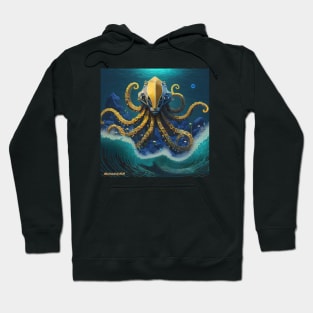 Octomaton Presides over an Underwater Tidal Wave Hoodie